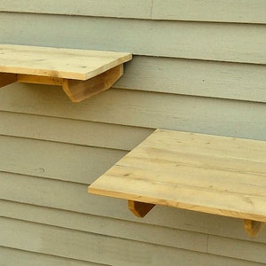 Outdoor Cedar Cat Wall System: Perch - Weather Resistant to attach to outdoor wall for Cats to Climb, Play and Lounge