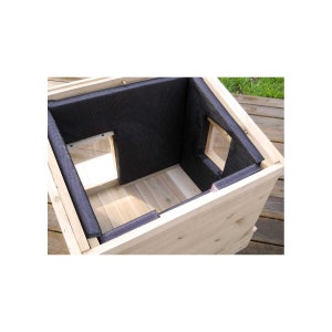 Outdoor Cedar Wood Cat House Shelter Weather Resistant with Side Window Keeps Outdoor Cats Sheltered and Warm During Cold Winter Months image 10