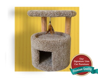 Cat furniture tree, Cat's Choice 24 Inch Cat Condo with Loft, cats love cat furniture gym, cat furniture gift, cat carpeted bed 7711008657