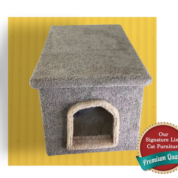 Carpeted Litter Box Enclosure, Litterbox Concealer, Litter Hider, Cats Love It, Made in the USA, 7711001657