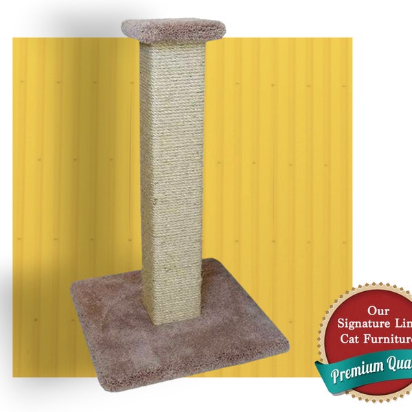 Cat's Choice 32 inch All Wood Scratching Post, sisal cat scratch pole, sisal rope post for cats to scratch, cat scratcher, 7711008747