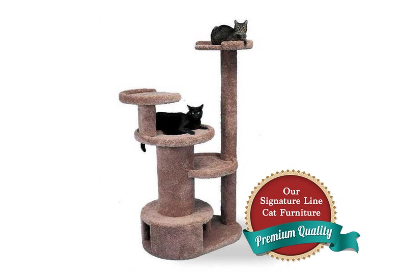 carpeted cat tree