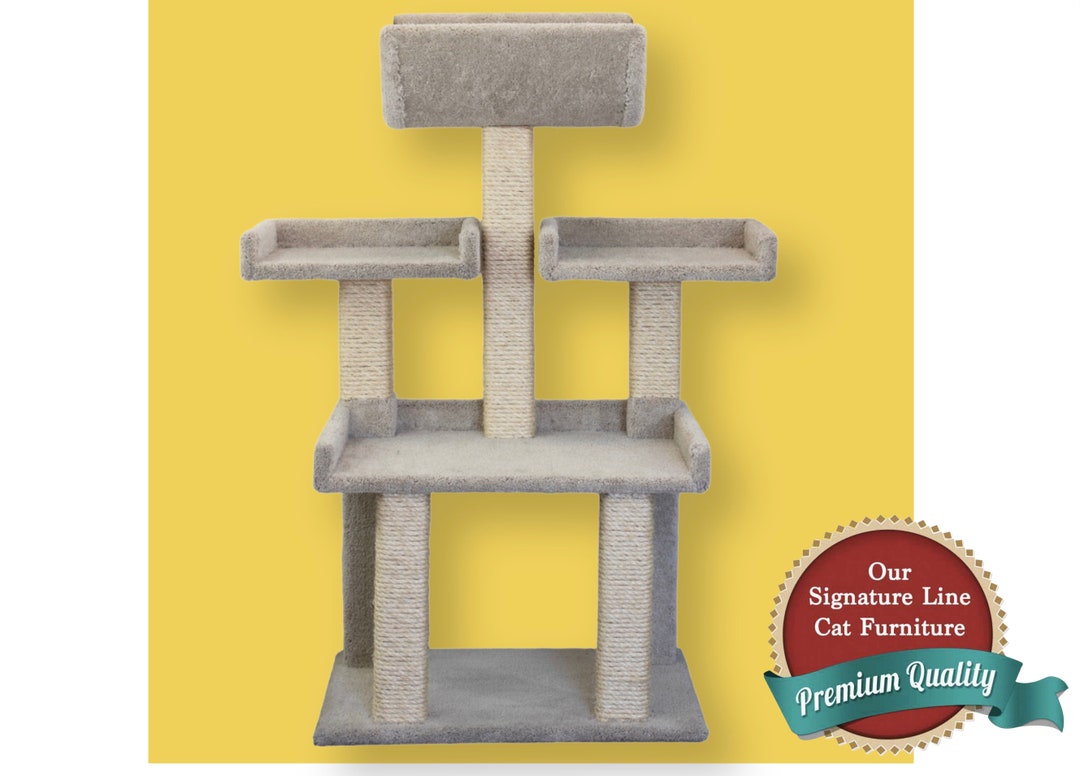 Ergonomic 55 Extra Large Cat Tower for BIG Cats, Oversized Sturdy Base