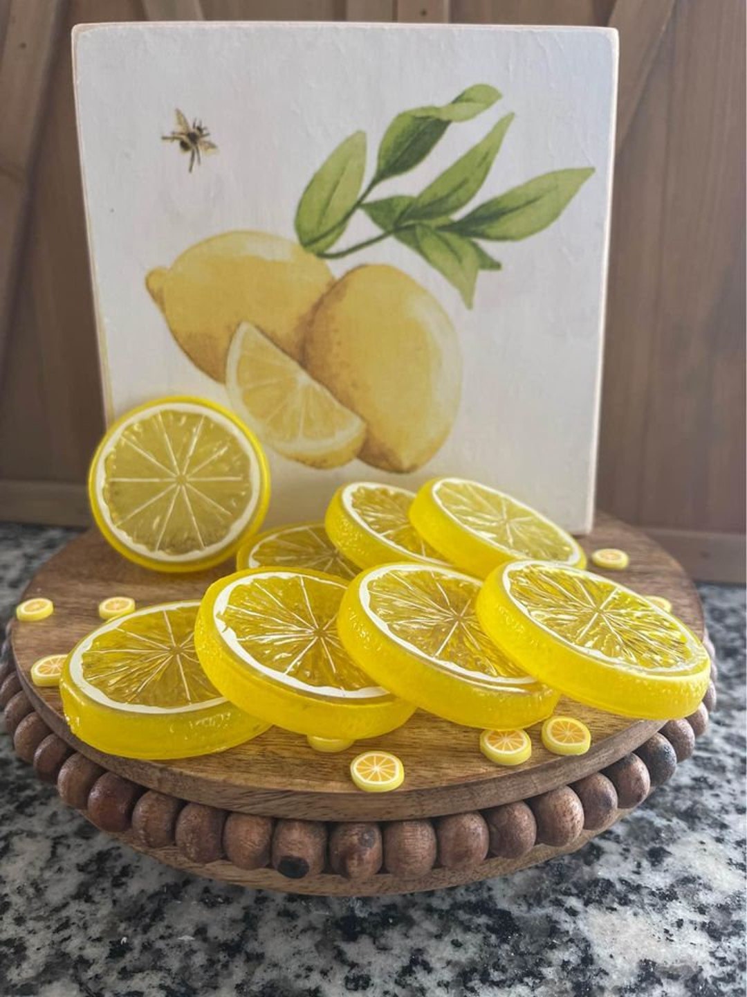 8 Faux Lemon Slices Cabochons Accessories for Your Farmhouse Etsy