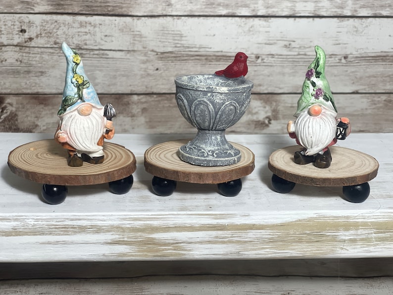 Set of 3 Micro Mini Wood Cut Risers For. Miniature Decor | Tier Tray ...