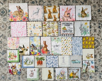 Easter Napkin Bundle, 31 Styles, Bunnies, Carrots, Spring Crafting Designs