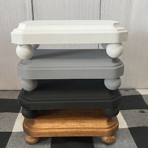 Farmhouse Mini Rectangular Wooden Riser 5&quot; ,Riser tiered tray decor rustic home decor display plant stand coaster, candle holder