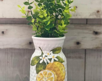 Farmhouse Lemon Jar Arrangement: Rustic Kitchen Centerpiece Decor