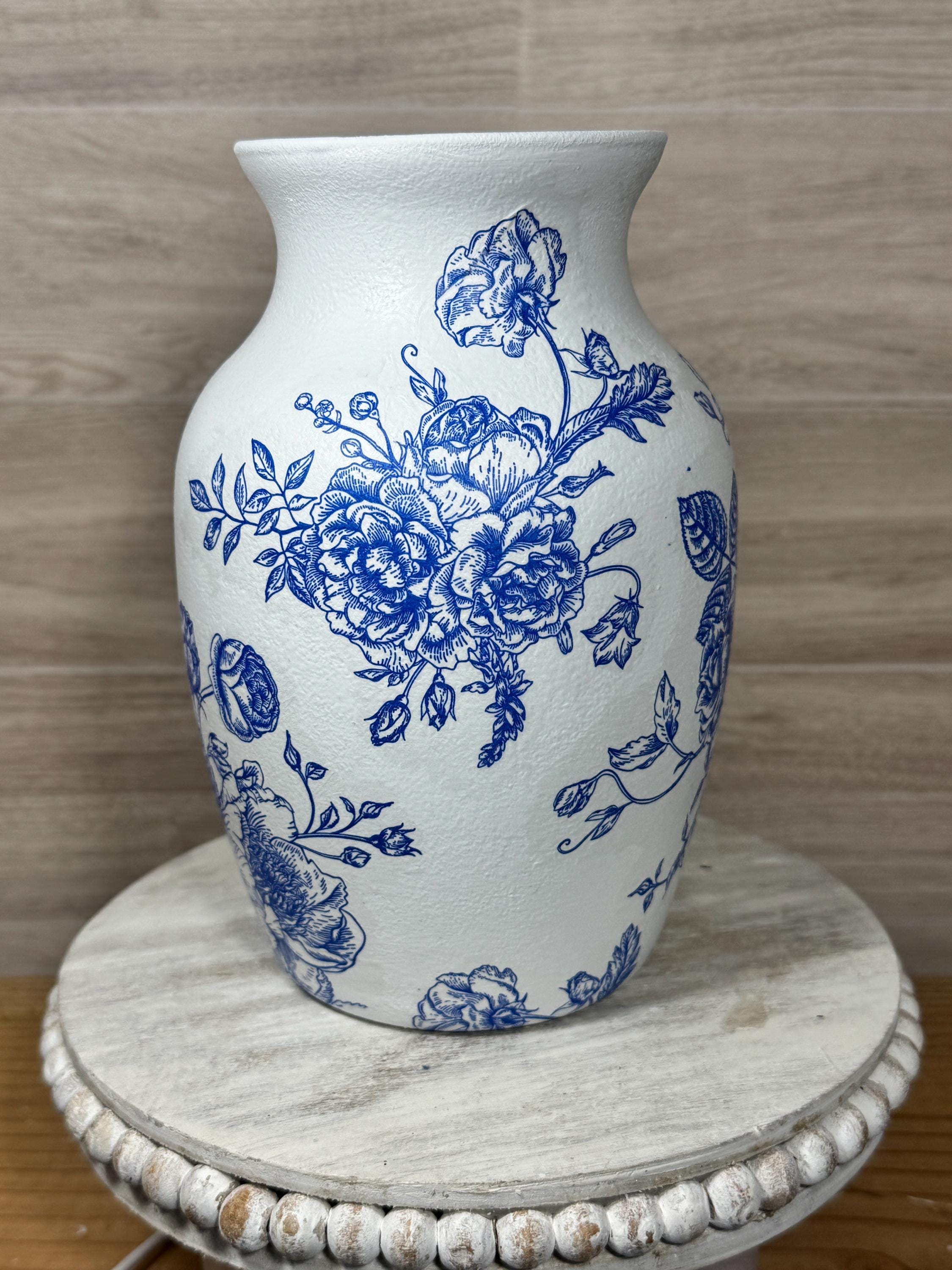 French Country Blue Vase - Etsy