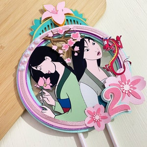 Mulan Cake topper Mulan Birthday Decorations Mulan Party Decor