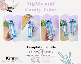 M&M's and Candy Tube Template, Read Description First, Silhouette and Cricut User Friendly