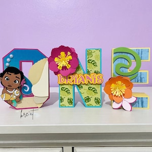 Moana 3D Letter / Moana Birthday Decorations