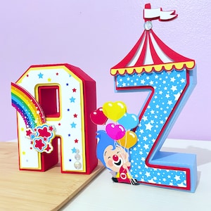 Plim Plim 3D Letters or Numbers  Plim Plim Birthday Decor  Plim Plim Papercraft