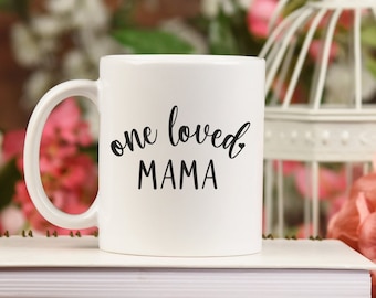 One Loved Mama Mug Mother's Day Personalized Coffee Cup Kids Names