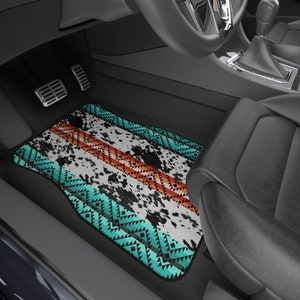 Turquoise car mats Etsy