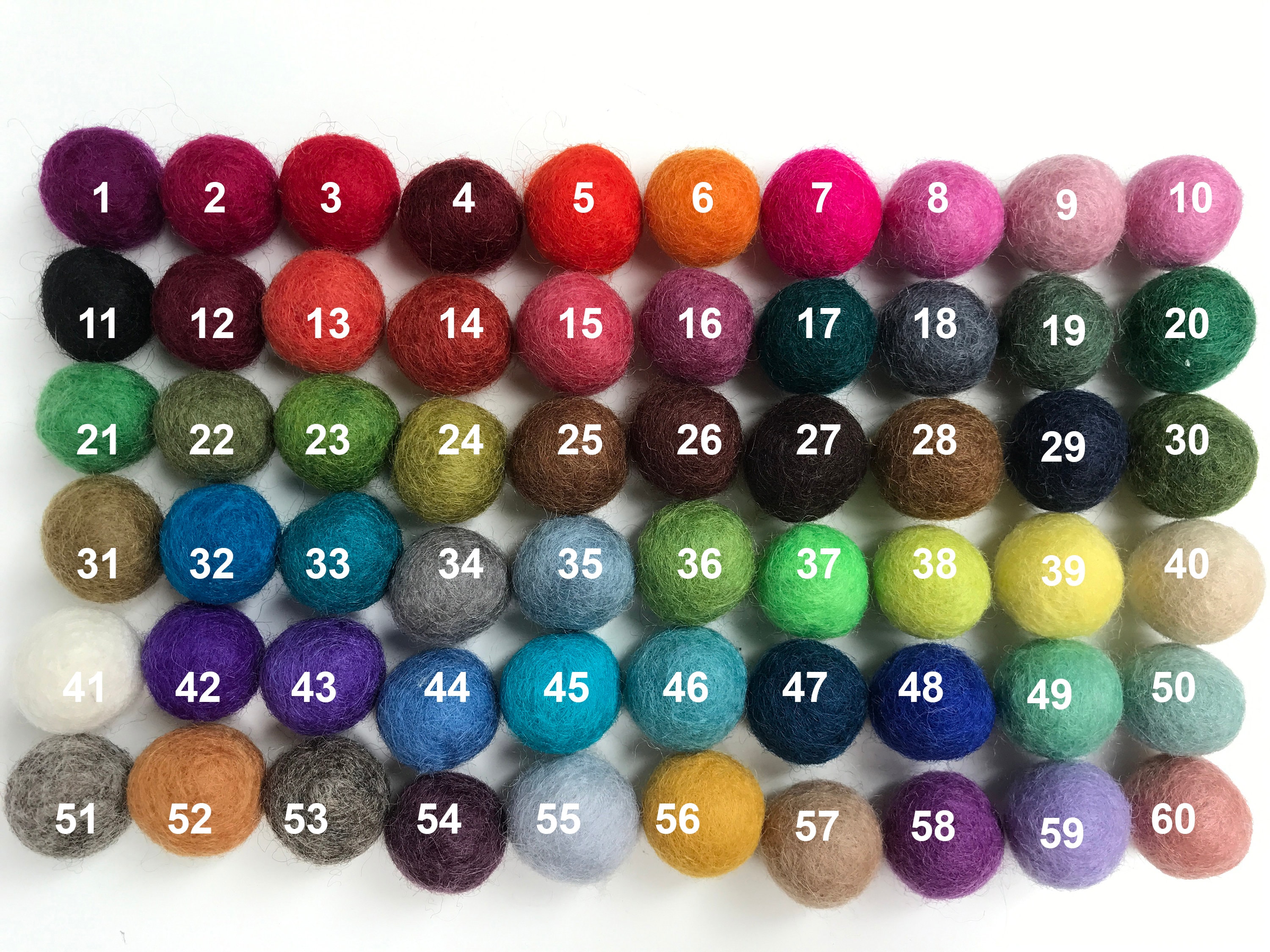 Wool Felt Balls Beads Woolen Fabric 3cm 30mm Rose Red for Home Crafts 5Pcs