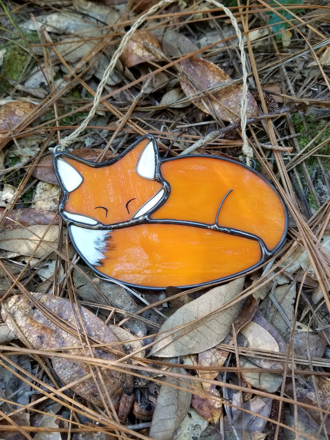 Sleepy Fox Stained Glass Pattern PDF Digital Download - Etsy Canada