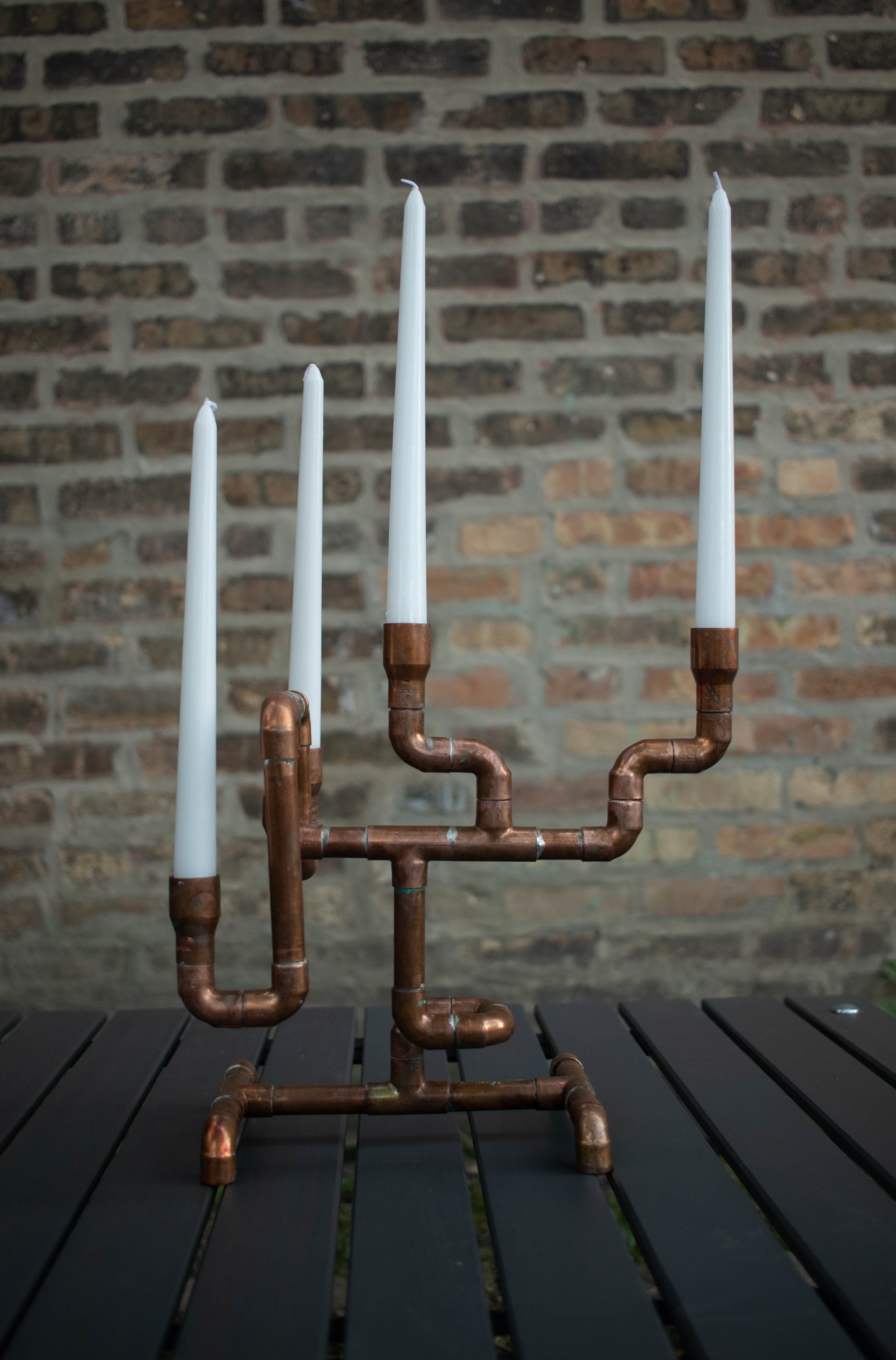 Candelabro de cobre | Etsy