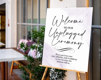 Unplugged Ceremony Wedding Sign || Unplugged Ceremony Digital Download || Wedding Sign PDF