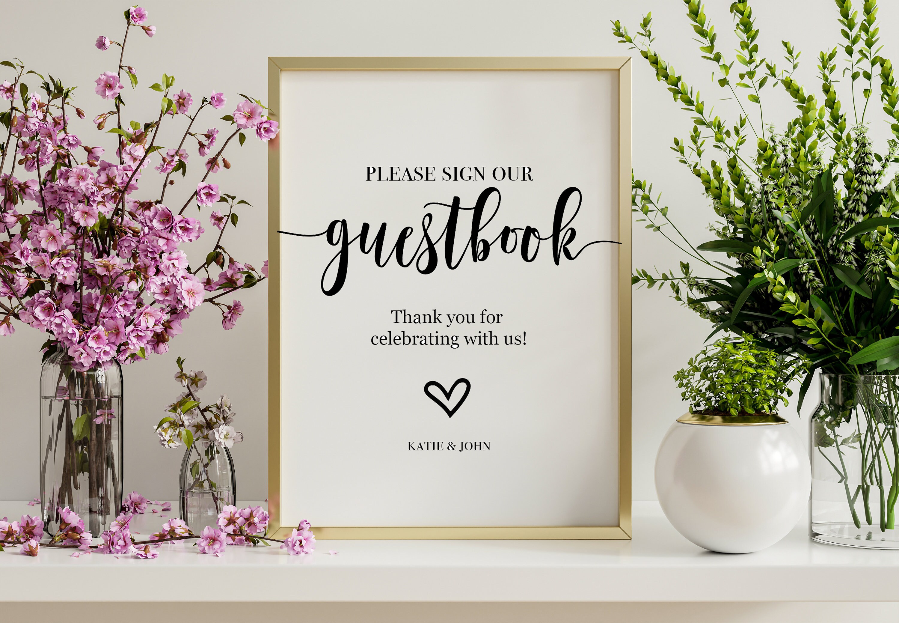 Wedding Guestbook Sign || Editable Guestbook Sign || Digital Download || Wedding PDF Sign