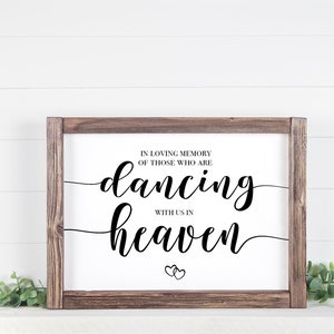 Memorial Table Sign || Memorial Table Digital Download || In Loving Memory Sign