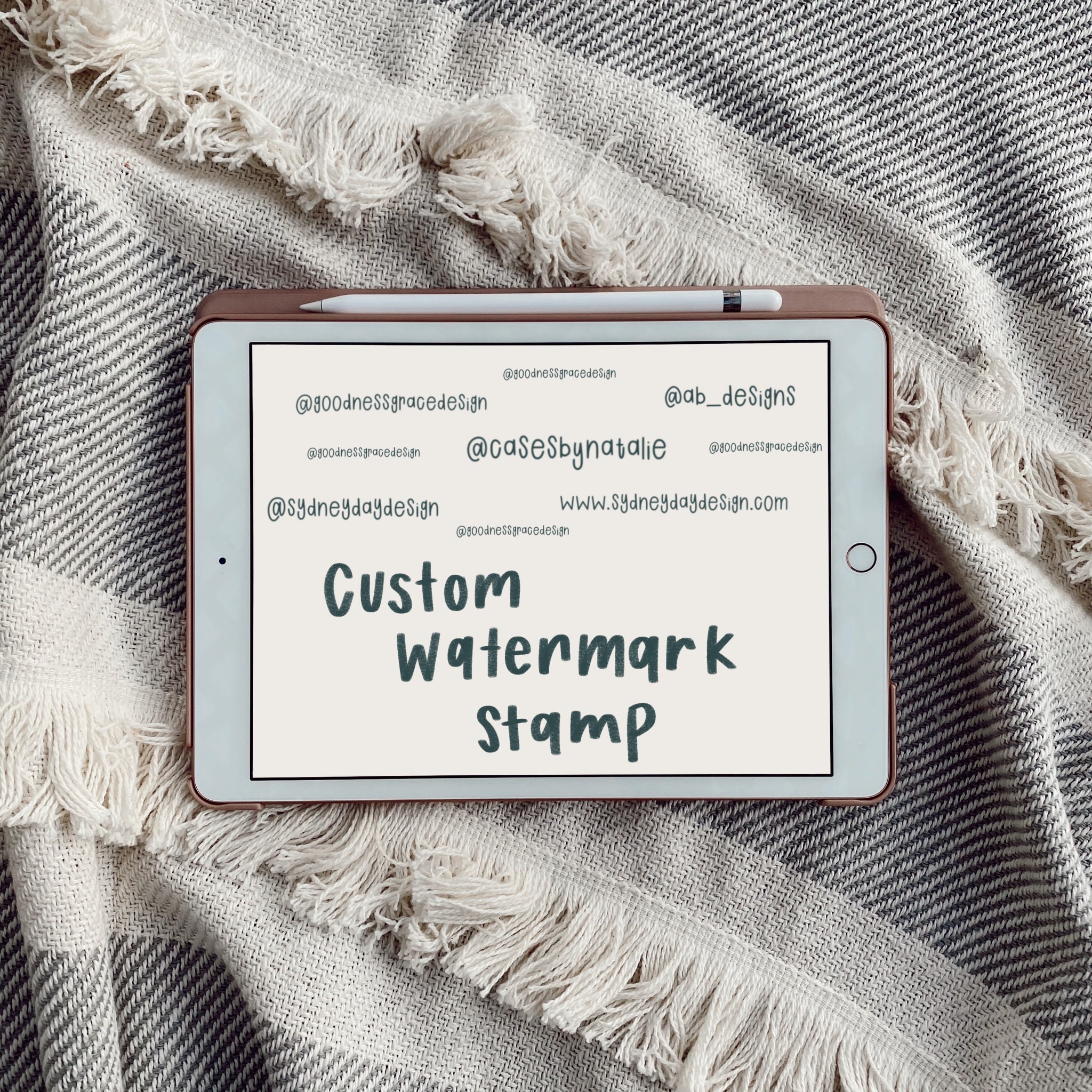 Custom instagram/ website watermark stamp Etsy
