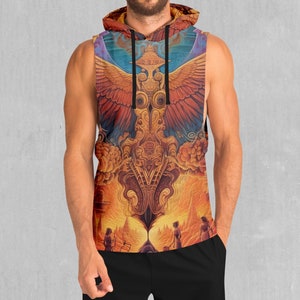 Ascension Egyptian Style EDM Rave Festival Polyester Sleeveless Hoodie