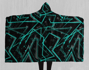 Electrostatic Abstract Sherpa Microfleece Cape Kapuzendecke