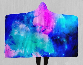 Stellar Himmel Galaxy Nebel Sherpa Microfleece Cape Kapuzendecke