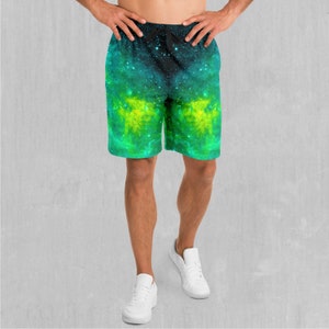 Acidic Realm Polyester Relaxed Mens Gym Festival Drawstring Shorts With Pockets Designs and Patterns