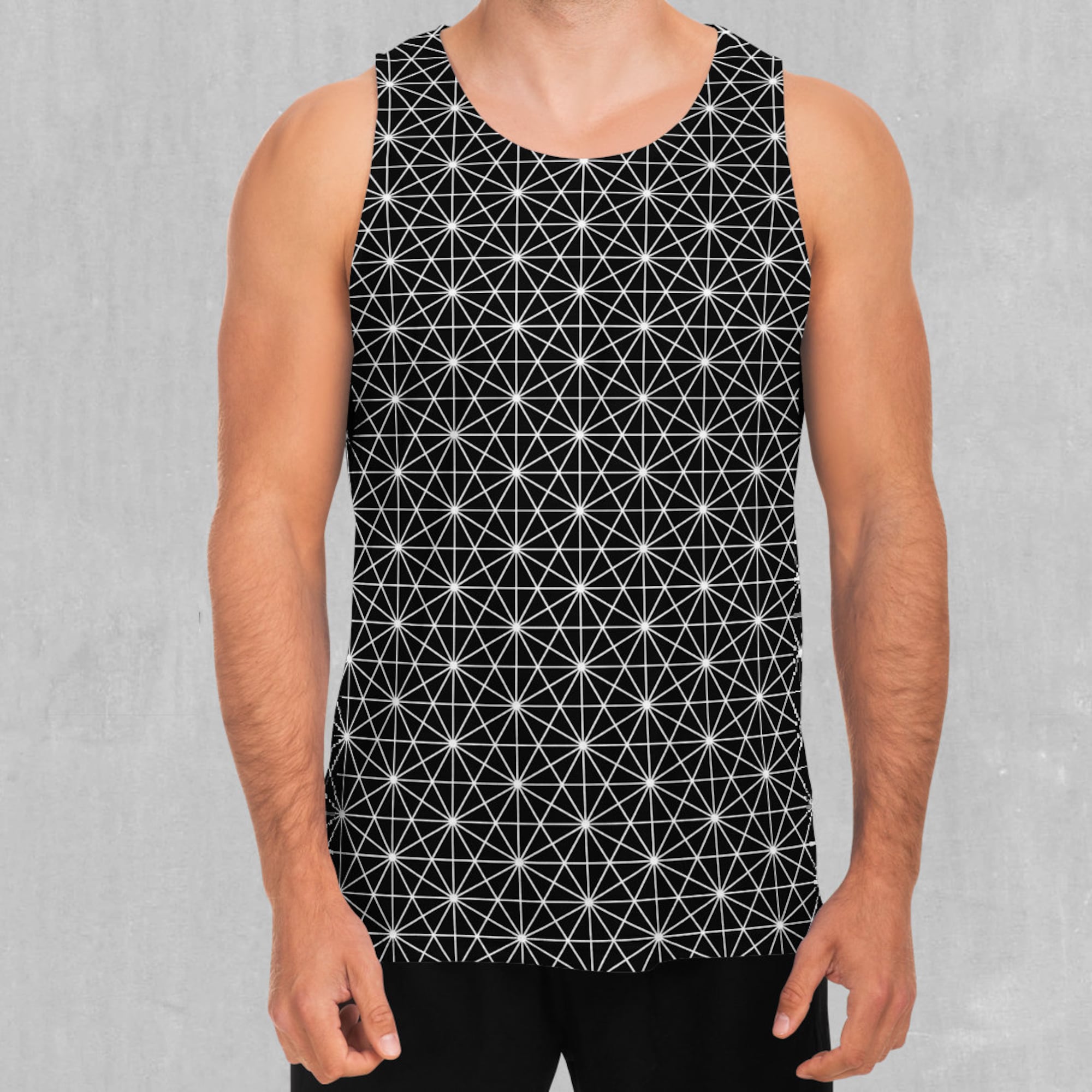 Star Net Men's Tank Top Muscle Sleeveless Shirt