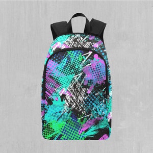 Electric Avenue Adventure Festival Backpack, Abstract Backpack with Laptop Compartment