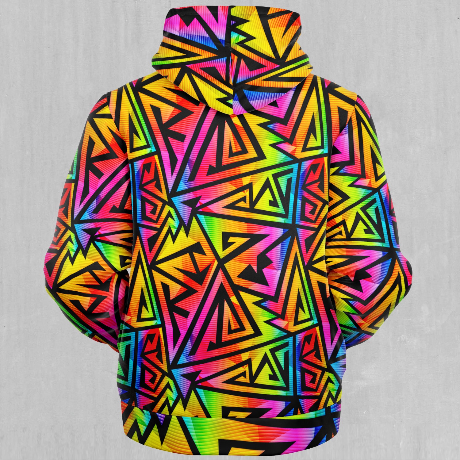 Discover Prismatic Spectrum Rainbow Colorful Abstract Sherpa Microfleece Zip-Up Hoodie