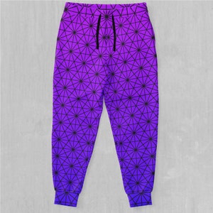 Star Net (Ultraviolet) Sacred Geometry EDM Rave Festival Joggers