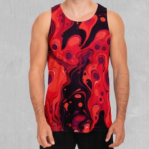Scarlet Fusion Psychedelic Red Männer Tank Top Muskel Shirt