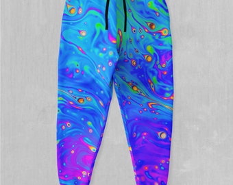 Liquified Psychedelic Abstract Colorful EDM Rave Festival Joggers