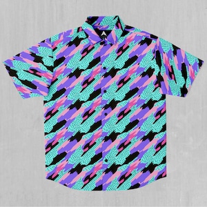 Vapor Camo Short Sleeve Button Down Collared Shirt