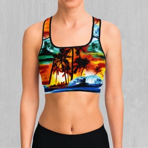 Paradise Dreams Sports Bra, Women&#39;s Sports Bra, Workout Bra, Yoga Bra, Sports Bra For Women, Compression Bra