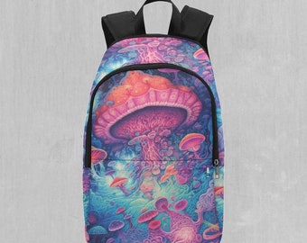 Mycological Mind Psychedelic Adventure Festival Mochila psicodélica con compartimento para portátil