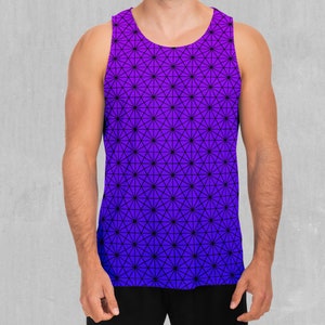 Star Net (Ultraviolet) Men&#39;s Tank Top Muscle Sleeveless Shirt