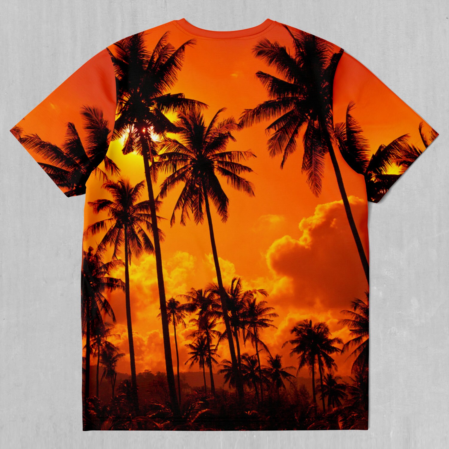 Lush Sunset Palm Tree Tropical EDM Rave Festival Tee - Etsy