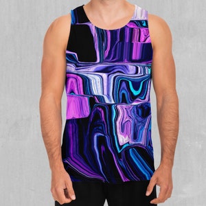 Liquid Amethyst Psychedelic Men&#39;s Tank Top Muscle Sleeveless Shirt