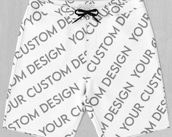 Custom Personalized Board Shorts Men's Bathing Suit Swim Trunks With Pockets and Drawstring