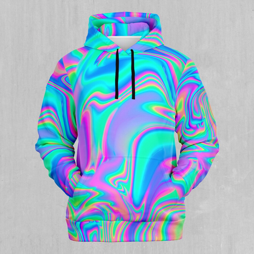 Trippy Holographic Men's Hoodie