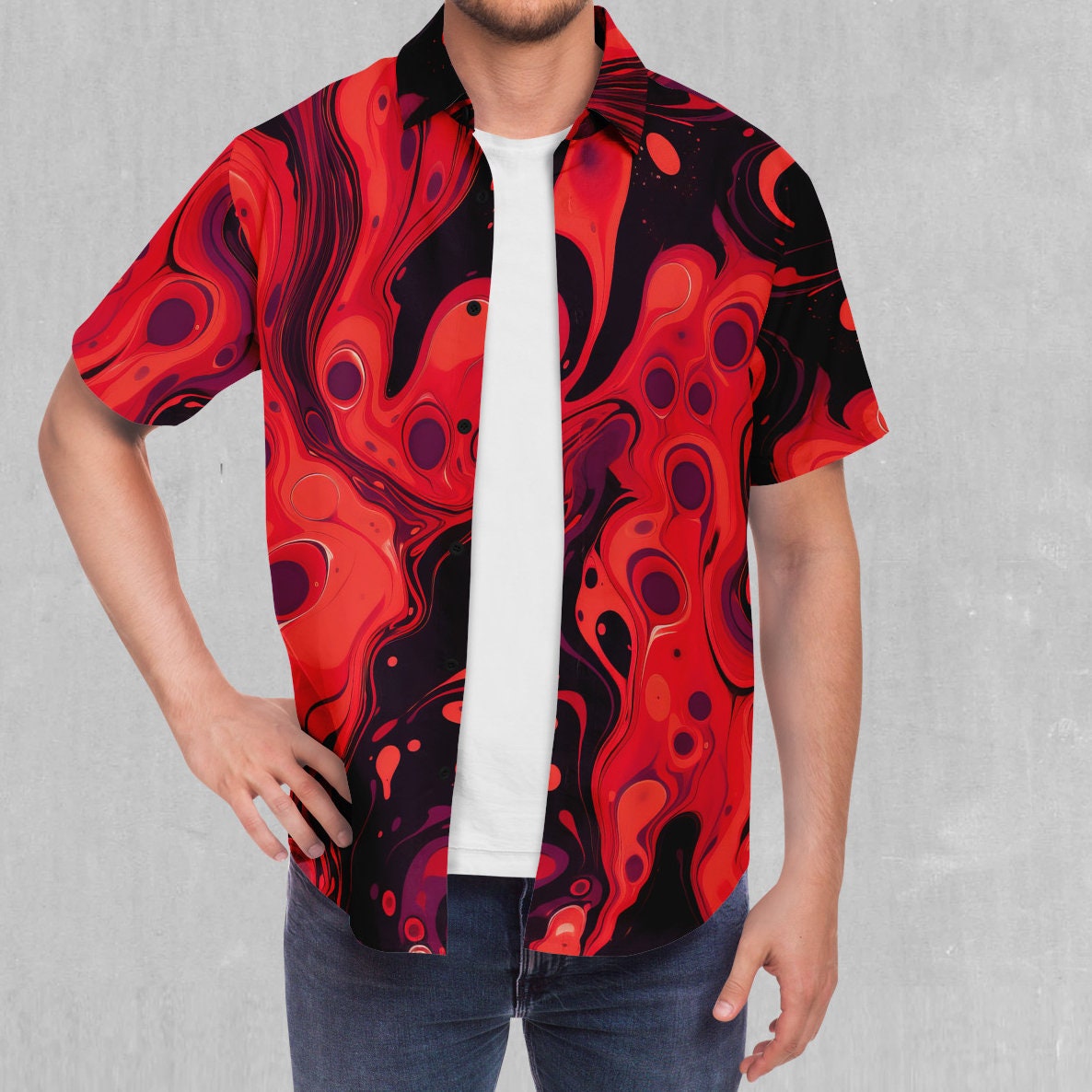 scarlet dress shirt Women's Scarlet Cropped Button Down Shirt - Cement Multi - Size M