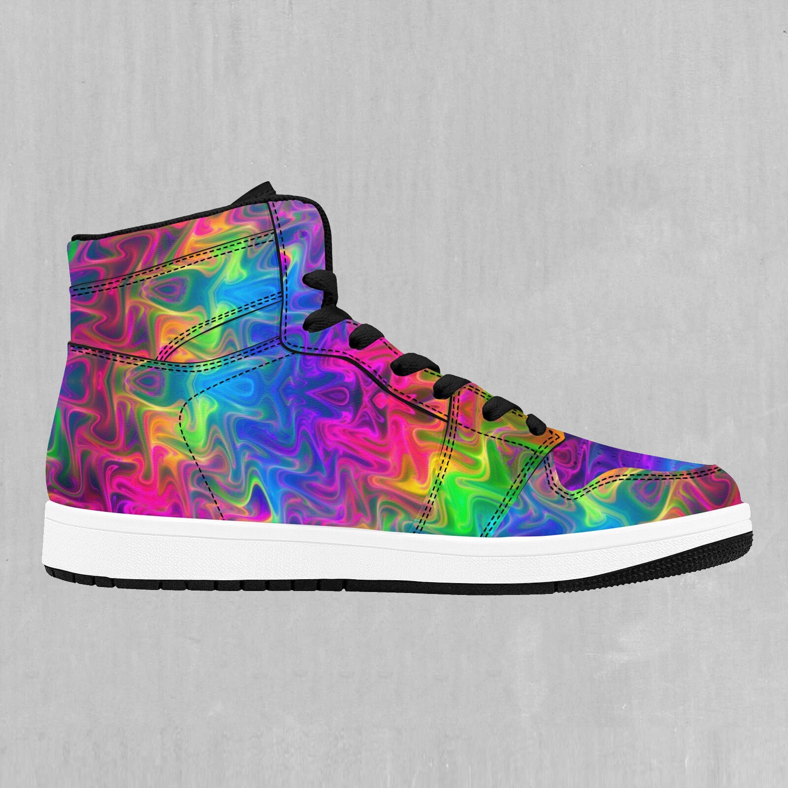 Psychedelic Face Women's High Top Shoes
