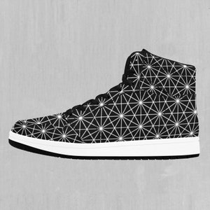 Star Net Sacred Geometry High Top Sneakers, High Top Schuhe