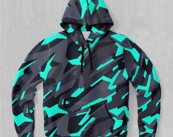 Cyber-Tech Abstract Pastel EDM Rave Festival All Over Print Hoodie