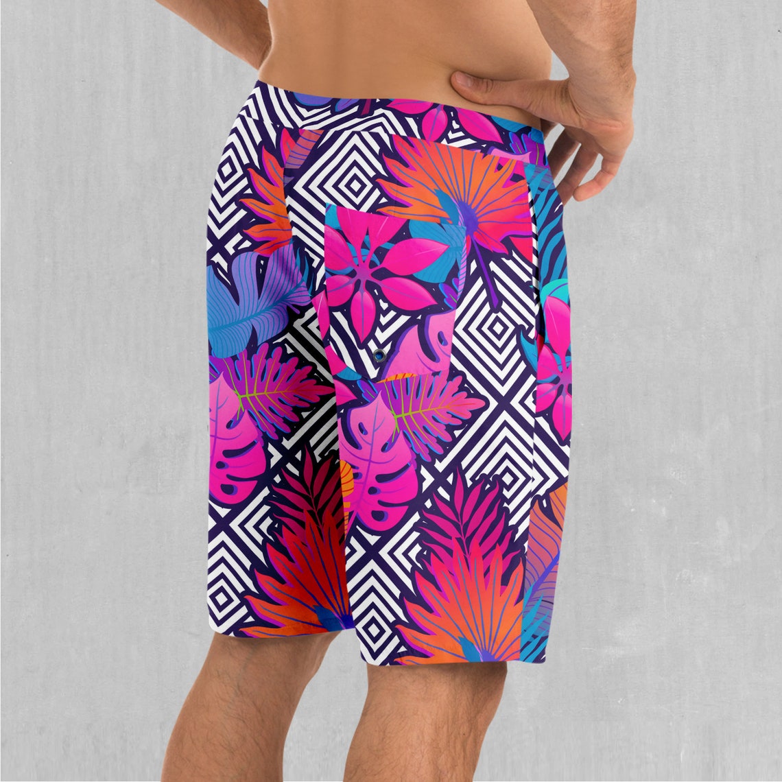 Vault Tropic Floral Board Shorts Men's Bathing Suit Swim Trunks With ...
