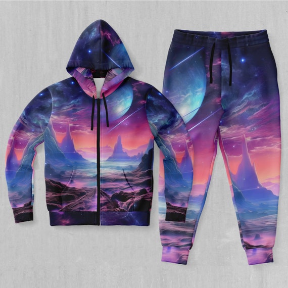 Stellar Dreams Galaxy Outer Space Zip up Hoodie and Joggers Set Tracksuit Etsy Ireland